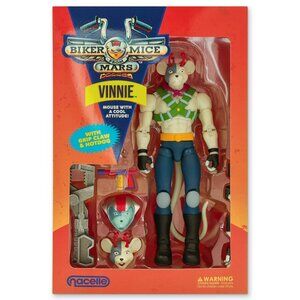 NIB Biker Mice from Mars Vinnie Action Figure w/ Grip Claw & Hotdog Nacelle